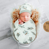 BABY BIRTH ANNOUNCEMENT SWADDLE SET - Koala