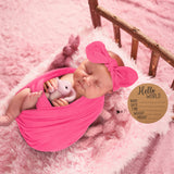 BABY BIRTH ANNOUNCEMENT SWADDLE SET - Pink Pop