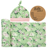 BABY BIRTH ANNOUNCEMENT SWADDLE SET - Bloom