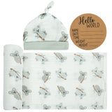 BABY BIRTH ANNOUNCEMENT SWADDLE SET - Koala