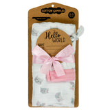 BABY BIRTH ANNOUNCEMENT SWADDLE SET - Kittie