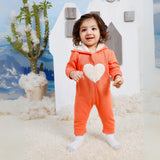 Hearty Heart - Coral Fleece Coverall