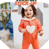 Hearty Heart - Coral Fleece Coverall