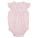 Pink Checks - Bubble Romper & Headband