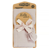 BABY BIRTH ANNOUNCEMENT SWADDLE SET - Oyster