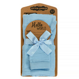 BABY BIRTH ANNOUNCEMENT SWADDLE SET - Aquamarine