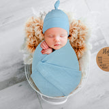 BABY BIRTH ANNOUNCEMENT SWADDLE SET - Aquamarine