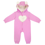 Hearty Heart - Lilac Sachet Fleece Coverall